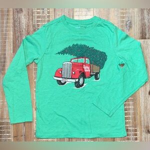 3/$15 Boys' Long Sleeve 'Christmas Truck' Graphic T-Shirt - Cat & Jack M (8) EUC